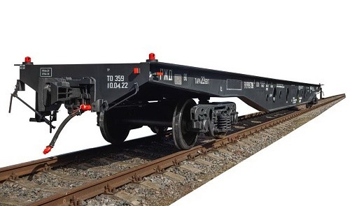 ЗАО «ОЗТМ»: вагон-платформа модели 13-9570 для перевозки крупнотоннажных контейнеров